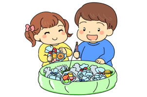 お菓子釣り